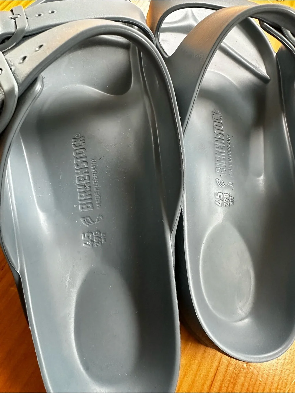 Birkenstock Mens Two-Strap Slide Sandals in Slate Blue